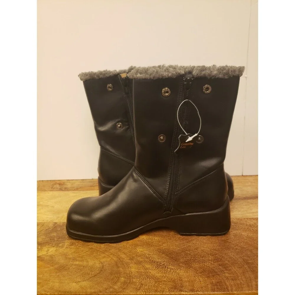 Amfic Design Genuine Leather Size 4,5 Black Boots